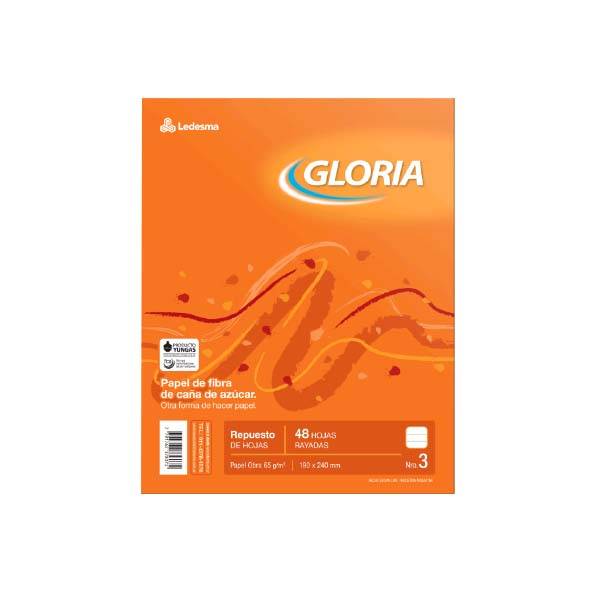 Repuesto Escolar Gloria Nº 3  48 Hj R