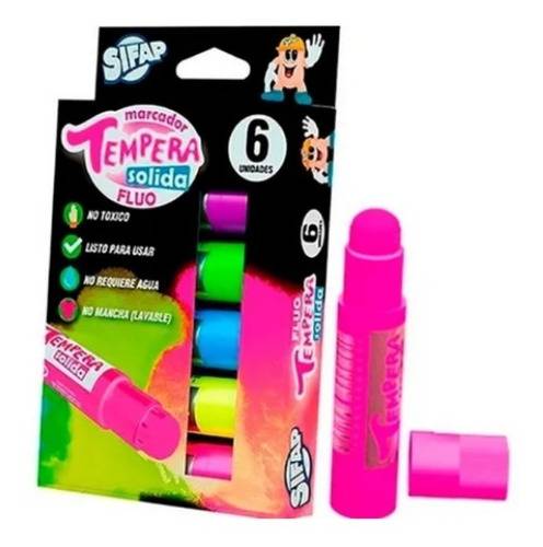 Tempera Sifap Solida Fluor X 6Unid