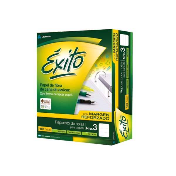Repuesto Escolar Exito Nº 3 480 Hj R Mr