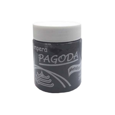 Tempera Pagoda Pote X 200 Cc Plata