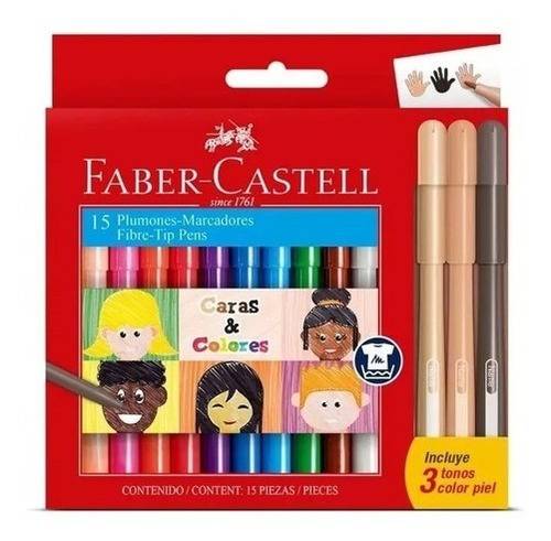 Marcador Escolar  Faber  X 12 + 3 Caras