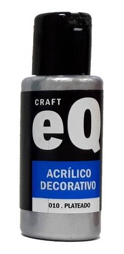 Acrilico Decorat 50Cc Eqarte Plateado
