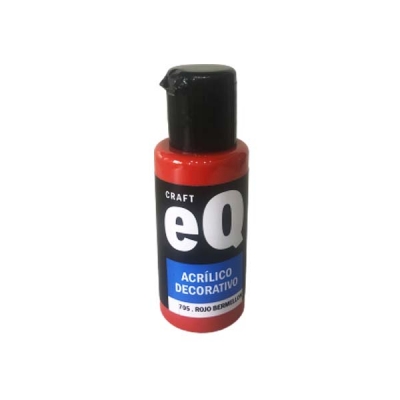Acrilico Decorativo 50Cc Eqarte Rojo