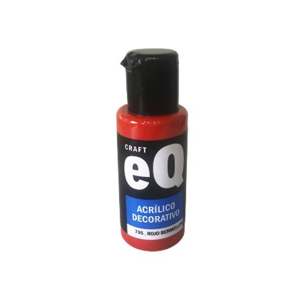 Acrilico Decorativo 50Cc Eqarte Rojo