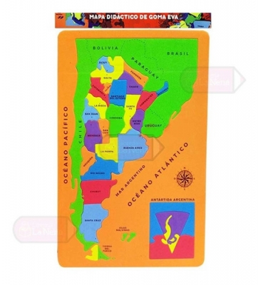 Mapa R.rgentina Goma Eva 30X18