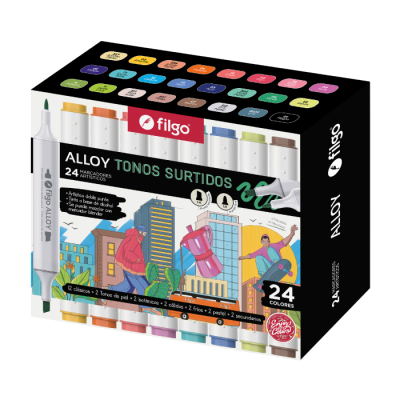Marcador Perm D/Punta Alloy Filgo X 24