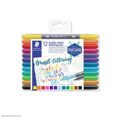Marcador Pincel Brush X12 D/P Staedtler