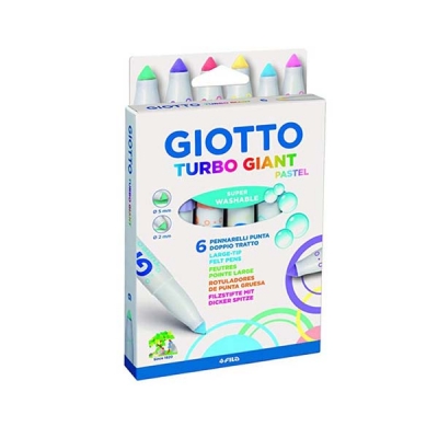 Marcador Escolar  Giotto Giant Pastel X6