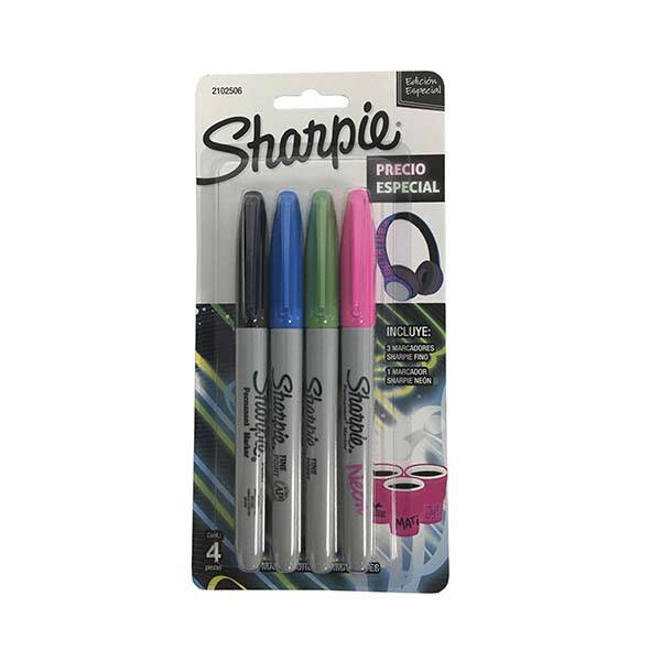 Marcador Sharpie Fiesta Neon X 4