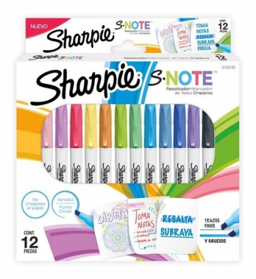 Marcador Sharpie Snote X 12