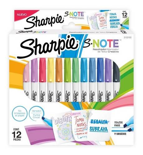 Marcador Sharpie Snote X 12