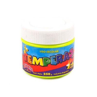 Tempera Señorita Pote X 250 Cc Fluo Amar