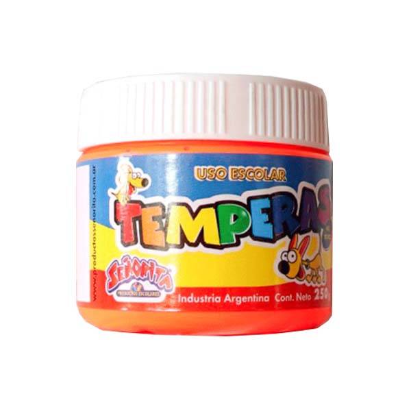 Tempera Señorita Pote X 250 Cc Fluo Nara