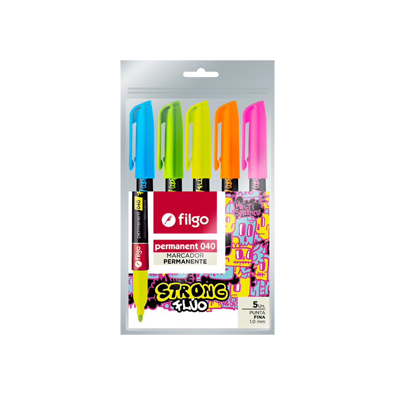 Marcador Perm Strong Filgo X 5 Fluor