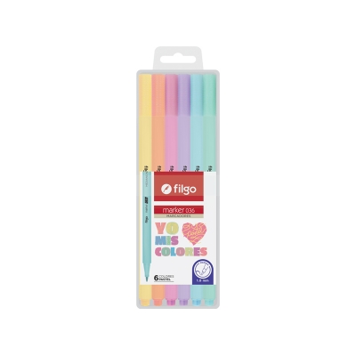 Marcador Escolar Filgo Marker 36 X6 Past