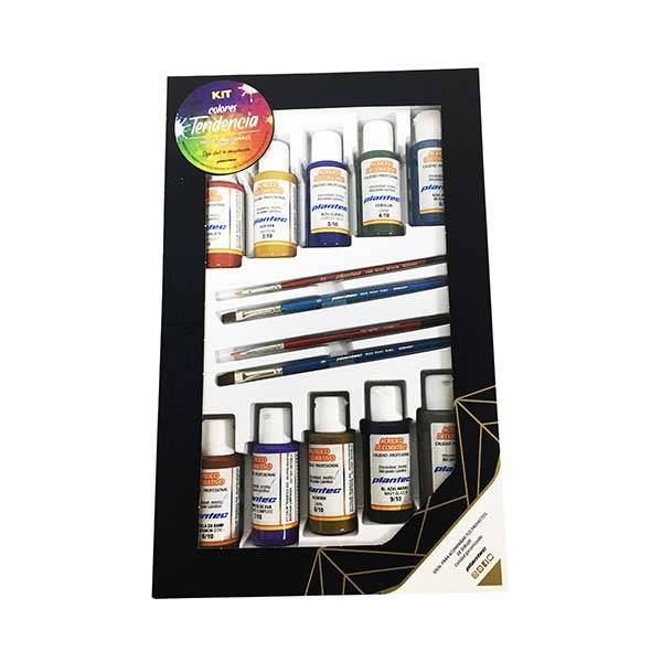 Kit Acrilicos Colores Tendencia Plantec