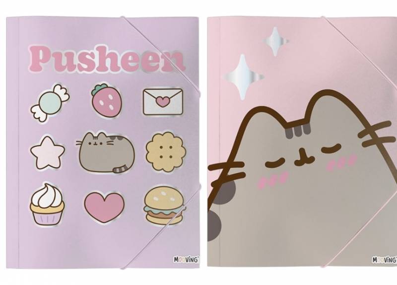 Carpeta Of 3 Solp C/Elastico Mooving Pusheen