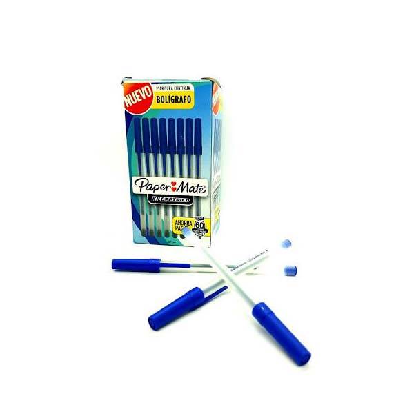 Boligrafo Paper Mate Km Pm  Azul X 60
