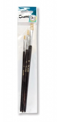 Pincel X 3 Red Cerda Nº 2,6 Y 10 Olami
