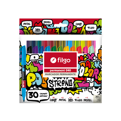 Marcador Perm Strong Filgo X 30 Surtid
