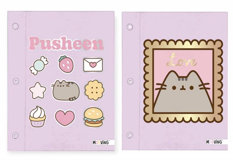 Carpeta Escolar 2 Tapas N*3  Mooving Pusheen