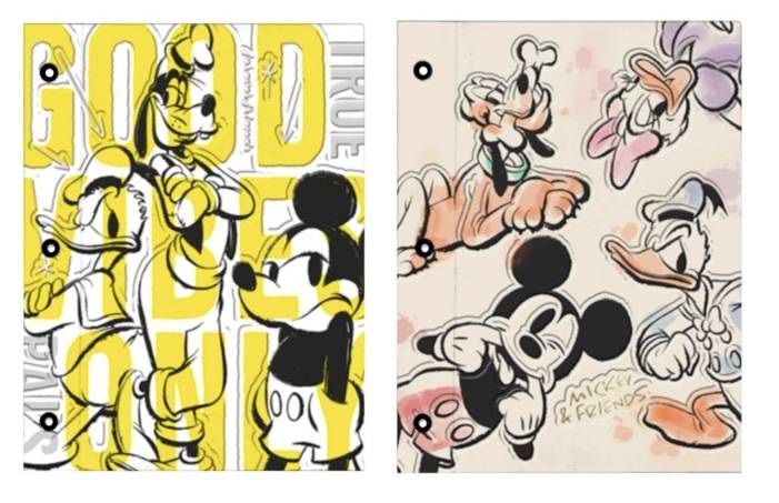 Carpeta Escolar 2 Tapas N*3  Mooving Mickey & Friends