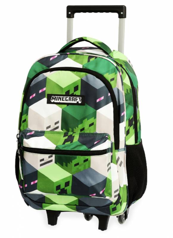 Mochila Escolar Mooving Con Carro Minecraft