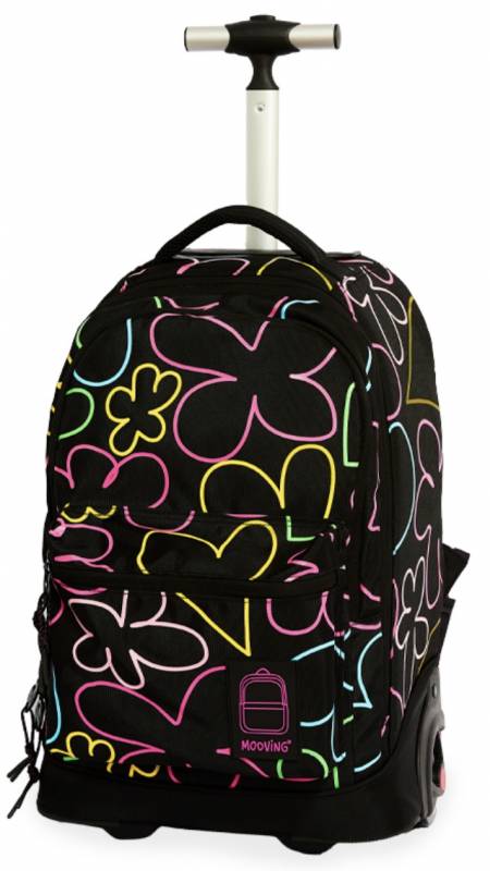 Mochila Escolar Mooving Con Carro Trolley Heart