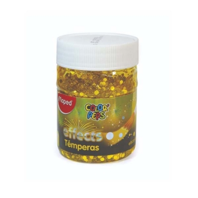 Tempera Maped Effect Pote 250 Gr Amarill