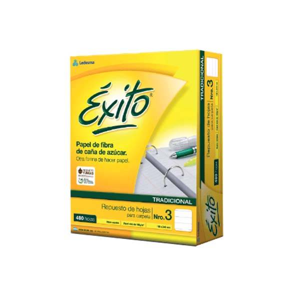 Repuesto Escolar Exito Nº 3 480 Hj Ry