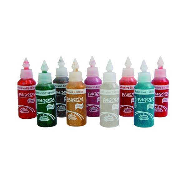 Adhesivo Glitter Pagoda  30 Gr Celeste