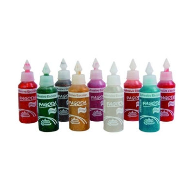 Adhesivo Glitter Pagoda  30 Gr Dorado