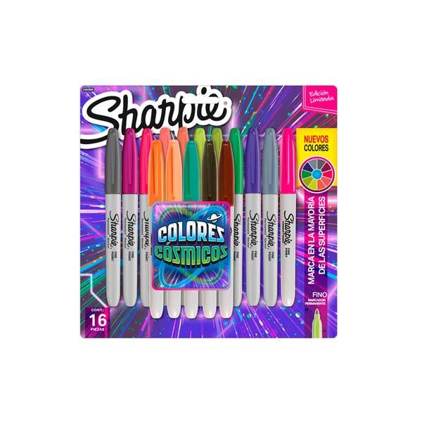 Marcador Sharpie Fine Col Cósmicos X 16
