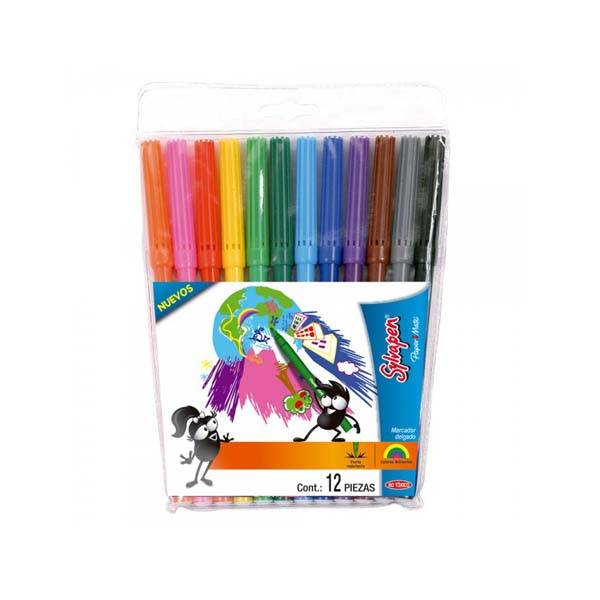 Marcador Escolar  P/Fina Sylvapen X 12